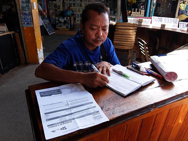 Check in at the Counter