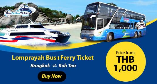 Lomprayah offers express bus and ferry service between Bangkok and Koh Tao Lomprayah offers express bus and ferry service between Bangkok and Koh Tao