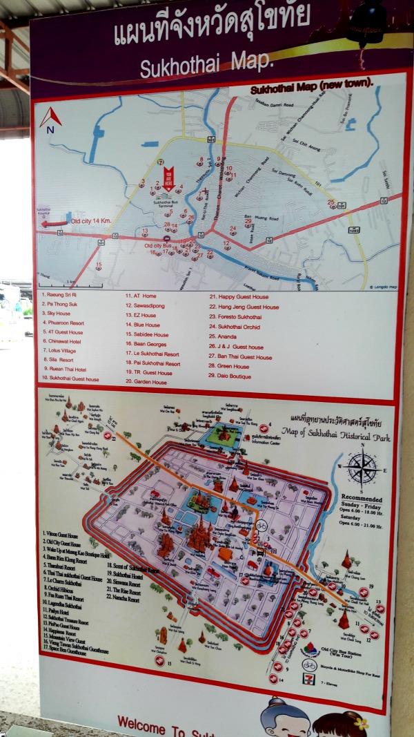 Sukhothai Bus  Station - Map