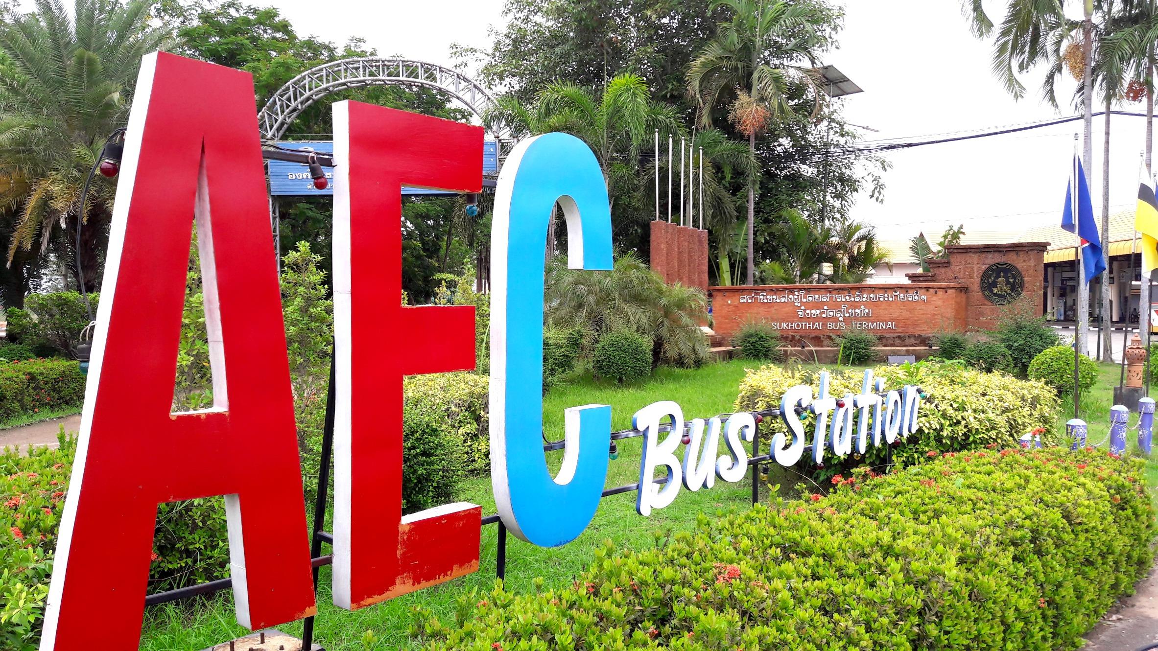 Sukhothai Bus Station - Sign 3