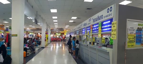 Southern Bangkok Bus Terminal (Sai Tai Mai) - Waiting area at Level 1 - Counters