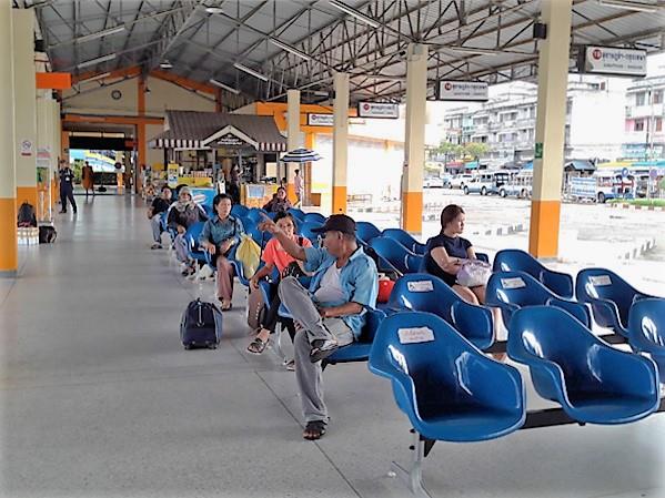 Waiting area in Surat Thani Bus Terminal Waiting area in Surat Thani Bus Terminal