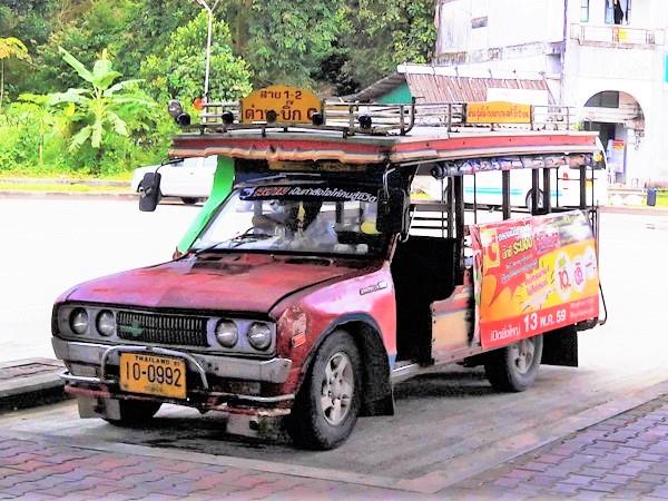 Songthaew in Ranong Bus Terminal