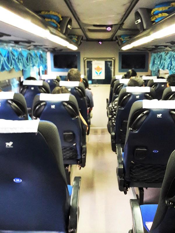 Interior in Sombat Tour bus