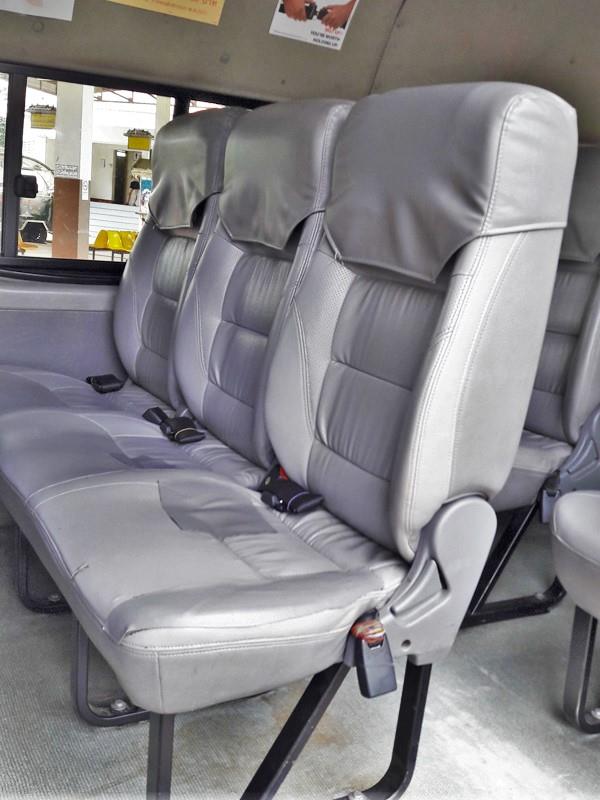 Interior view of Prempracha minivan