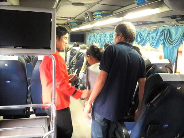 Steward in Sombat Tour bus