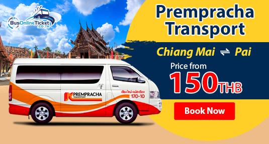 Prempracha Transport offer transport from Chiang Mai to Pai price from 150THB