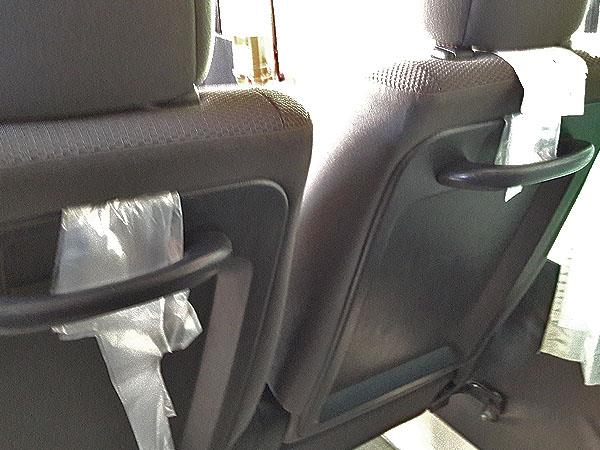 Vomit bags in Prempracha Transport minivan