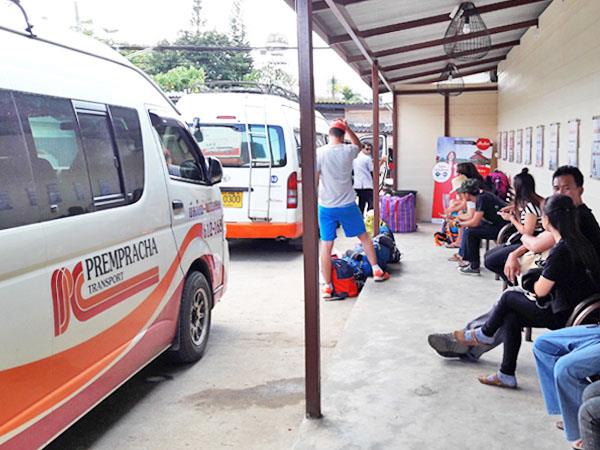 Waiting area at Pai Bus Station