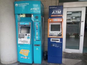 ATMs near the ticket counters