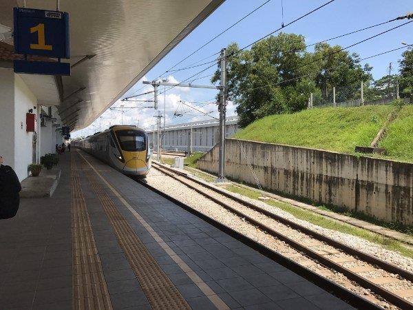 ETS Train Platform at Padang Besar Malaysia Train Station