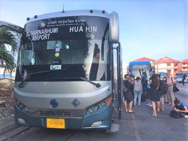 Bus arrived at Pattaya Bus Terminal