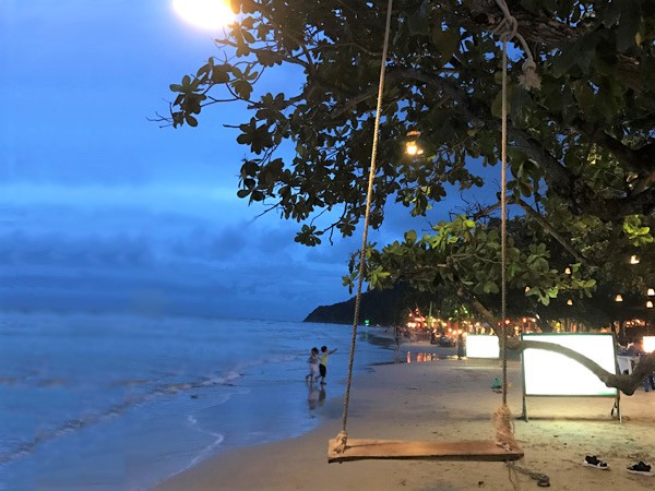 Swing beside the beach