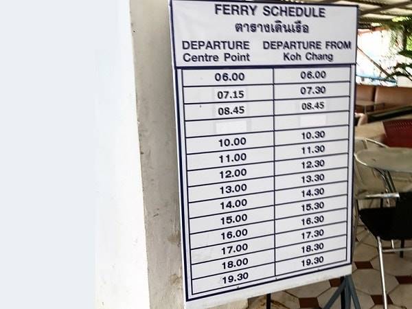 Ferry schedule