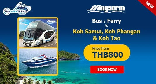 Songserm Bus and Ferry Service to Koh Samui, Koh Phangan and Koh Tao